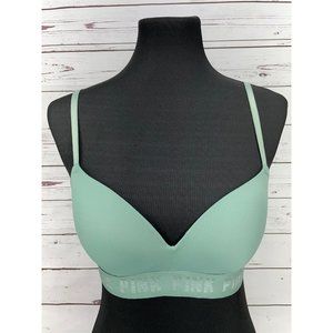 PINK by Victoria's Secret Mint Green Wear Everywhere Wireless Push-Up Bra Size 3
